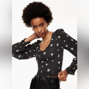 COPY - NWOT Aritzia wilfred breathless blouse, wide neckline, longsleeve blouse…